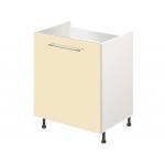 Тумба-подстолье с нижней полочкой, под кухонную мойку MODERN ALTO 500*600*820 ваниль глянец - Изображение 2