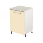 Тумба кухонная напольная со столешницей MODERN ALTO 500*600*850 ваниль глянец - Изображение 2