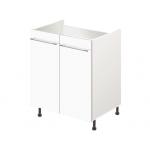 Тумба-подстолье с нижней полочкой, под кухонную мойку MODERN ALTO 600*600*820 белый глянец - Изображение 2