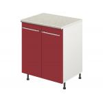 Тумба кухонная напольная со столешницей MODERN ALTO 600*600*850 красный глянец - Изображение 2