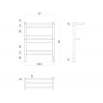 Полотенцесушитель электрический Lemark Pramen LM33707Z П7 500x700, диммер справа, хром - Изображение 4