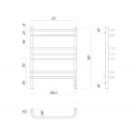 Полотенцесушитель электрический Lemark Luna LM41707Z П7 500x700, диммер справа, хром - Изображение 4
