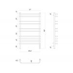 Полотенцесушитель электрический Lemark Luna LM41910Z П10 500x900, диммер справа, хром - Изображение 4