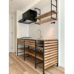 Полка LOFT Fantasy-1 настенная 80х30х24 см, одинарная (каркас у торца), ЛДСП / металл - Изображение 4