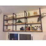 Полка LOFT Fantasy-2 настенная 100х30х48 см, двойная (каркас с отступом), ЛДСП / металл - Изображение 4