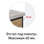 Тумба металлическая / ЛДСП LOFT Fantasy со столешницей метрополитан, 2 выдвиж. ящ. 800*600*800, 2 полки (Дуб кр. зол.) - Изображение 2
