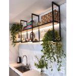Полка LOFT Fantasy-2 настенная 60х30х24 см, двойная (каркас у торца), ЛДСП / металл - Изображение 2