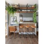 Полка LOFT Fantasy-2 настенно-потолочная 120х30х48 см, двойная (каркас у торца), ЛДСП / металл - Изображение 3