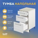 Тумба кухонная напольная со столешницей, 3 выдв. ящика, «Стиль» 400*600*850 бодега белая, стол. мрамор - Изображение 15