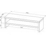Энкель ТВ12 ТВ-тумба 120х37x38, дуб беленый - Изображение 3