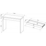 Энкель 100 Стол косметический 100x77х40, белый - Изображение 3