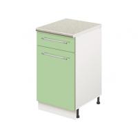 Тумба кухонная напольная со столешницей, с выдвижным ящиком MODERN ALTO 400*600*850 фисташковый глянец