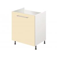 Тумба-подстолье с нижней полочкой, под кухонную мойку MODERN ALTO 500*600*820 ваниль глянец