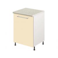 Тумба кухонная напольная со столешницей MODERN ALTO 500*600*850 ваниль глянец