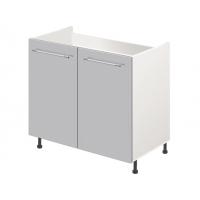 Тумба-подстолье с нижней полочкой, под кухонную мойку MODERN ALTO 800*600*820 сталь глянец