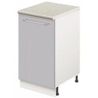 Тумба кухонная напольная со столешницей MODERN ALTO 400*600*850 сталь глянец