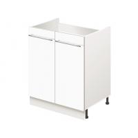 Тумба-подстолье с нижней полочкой, под кухонную мойку MODERN ALTO 600*600*820 белый глянец