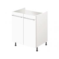 Тумба-подстолье с нижней полочкой, под кухонную мойку MODERN ALTO 600*600*820 белый глянец