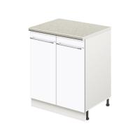 Тумба кухонная напольная со столешницей MODERN ALTO 600*600*850 белый глянец