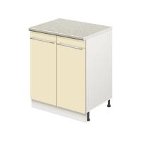Тумба кухонная напольная со столешницей MODERN ALTO 600*600*850 ваниль глянец