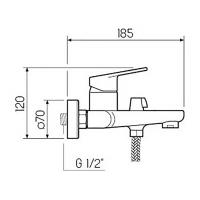 Смеситель РМС для ванны SL132-009E