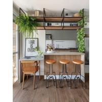 Полка LOFT Fantasy-1 настенно-потолочная 100х30х24 см, одинарная (каркас у торца), ЛДСП / металл