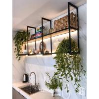 Полка LOFT Fantasy-2 настенная 100х30х48 см, двойная (каркас с отступом), ЛДСП / металл