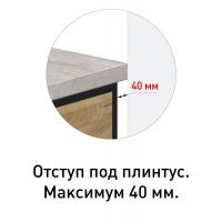 К-т: Тумба металл / ЛДСП LOFT Fantasy со столешницей метрополитан 800*600*800, 1п. (Дуб кр.зол.); мойка врез. из нер.ст.; смеситель