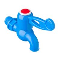 Кран водоразборный синий, Q8001B, дл.ручка, 1/2", PP пластик