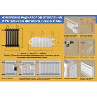 Экран для радиатора "Delta-Max" 44*119*16 Белый
