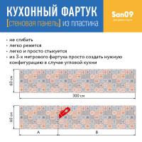 Кухонный фартук (стеновая панель) из пластика «Мотив», 3000 мм