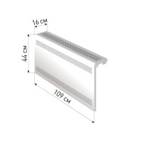 Экран для радиатора "Delta-Max" 44*109*16 Белый