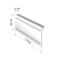 Экран для радиатора "Delta-Max" 44*119*11 Белый