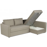 Диван трехместный с угловой секцией Вало ДП Malmo 16 (beige-grey) LA
