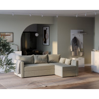 Диван трехместный с угловой секцией Вало ДП Malmo 16 (beige-grey) LA