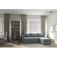 Диван трехместный с угловой секцией Вало КП Twist 15 (mint-grey) SA
