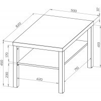 Энкель 82 журнальный cтол 82x50x45, белый