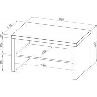 Энкель 82С журнальный cтол 82x50x45, белый