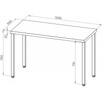 Ингар 1/ТТ стол письменный 120x75x55, белый