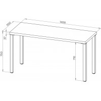 Ингар 2/ТТ стол письменный 140x75x55, белый