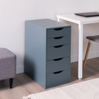 Ингар 5 комод 36x71x53, серо-бирюзовый