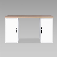 Ингар 2/ДВ/ДВ стол письменный 140x75x55, дуб беленый/белый