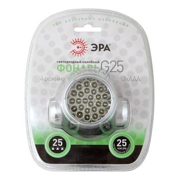 ЭРА Фонарь светодиодный налобный 25 LED G25 - Изображение 1