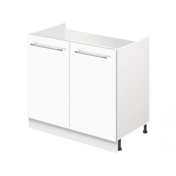 Тумба-подстолье с нижней полочкой, под кухонную мойку MODERN ALTO 800*600*820 белый глянец - Изображение 1