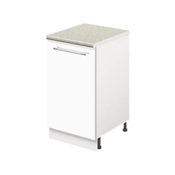 Тумба кухонная напольная со столешницей MODERN ALTO 400*600*850 белый глянец - Изображение 1