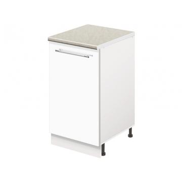 Тумба кухонная напольная со столешницей MODERN ALTO 500*600*850 белый глянец - Изображение 1