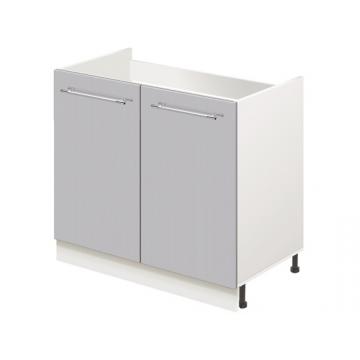 Тумба-подстолье с нижней полочкой, под кухонную мойку MODERN ALTO 800*600*820 сталь глянец - Изображение 1