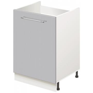 Тумба-подстолье с нижней полочкой, под кухонную мойку MODERN ALTO 500*500*820 сталь глянец - Изображение 1