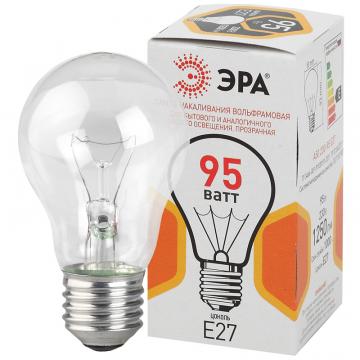 Лампа ЭРА А50 груша 95 Вт. прозр. Е27 - Изображение 1