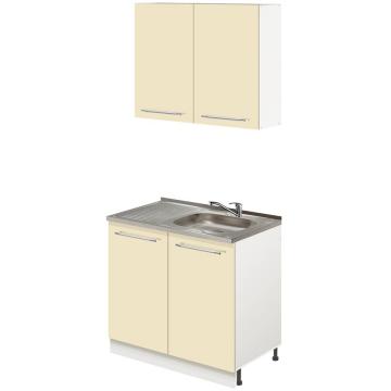 Кухонный мини-комплект «MODERN ALTO» из 6 предметов, цвет «Ваниль глянец», общая длина 0.8 м - Изображение 1
